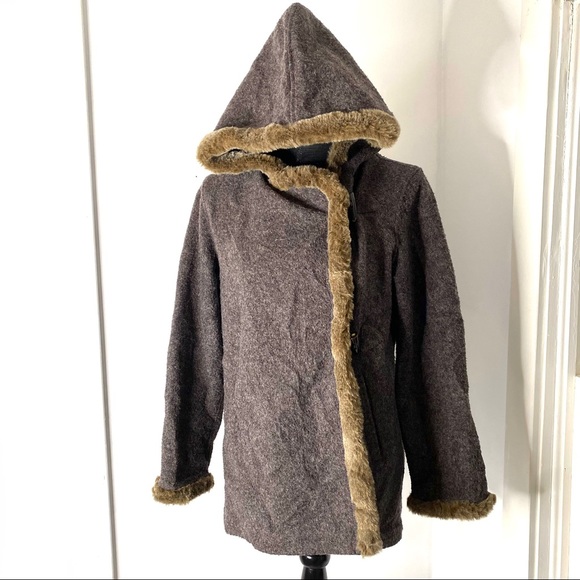 J. Jill Wool Blend Hooded Coat - Picture 1 of 13